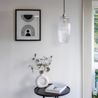 Henley Curve Fluted Glass Pendant Light